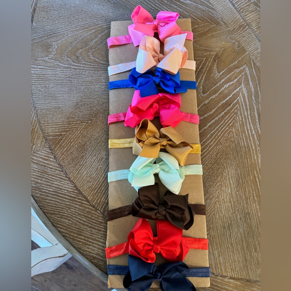 9 ribbon bow headbands